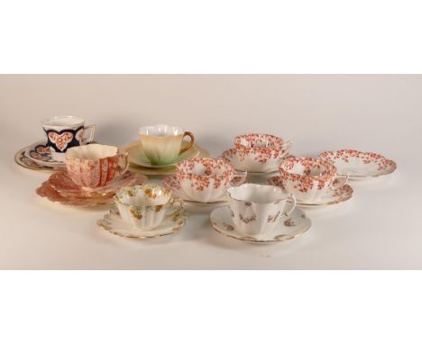 Wileman &amp; Co trio's , cups &amp; saucers to include patterns 6027, 5881, 3464, 4337, 10318, 6948 ( 20 pieces) 