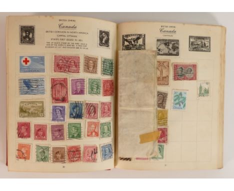 A Royal Mail Stamp album containing many vintage stamps of the world countries. 