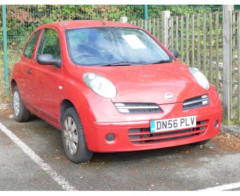 2007 Nissan Micra Initia Auto 3 door hatchback in red.Reg No: DN56 PLV.  1240cc petrol engine.  Mileage: 34,382.No MOT.  Log 