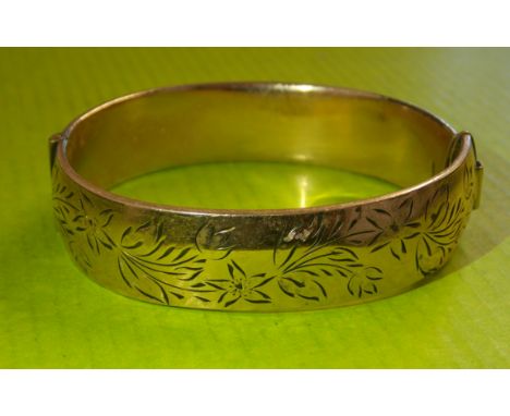 1/5 ROLLED GOLD COATED ENGRAVED BANGLE