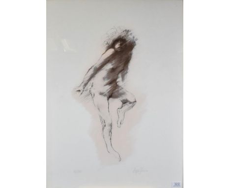 Ralph Brown RA (1928-2013) ''Midnight Girl'' Signed and numbered 38/200, lithograph, 75cm by 55cm Sold together with the Roya