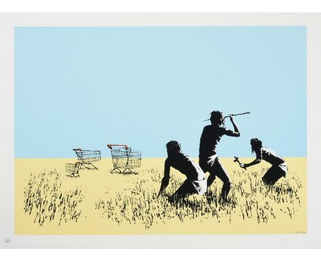 Banksy (b.1973)"Trolleys"Signed and numbered 510/750, with the publisher's blindstamp, Pictures on Walls, London, screenprint