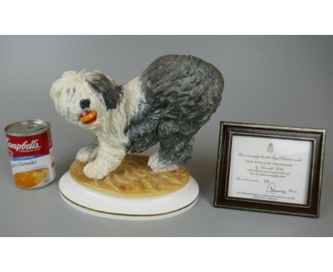 Royal Worcester Old English Sheepdog by Kenneth Potts L/E No 26/250 - Approx H: 23cm