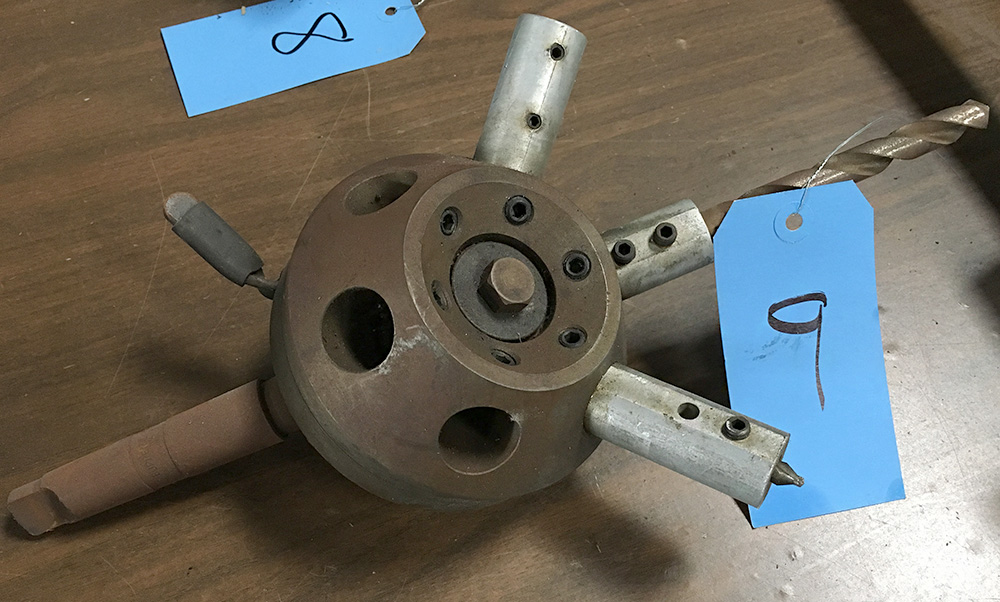 ENCO 6 TOOL LATHE TAILSTOCK TURRET WITH 2 MORSE TAPER SHANK