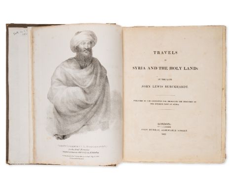 Holy Land.- Burckhardt (John Lewis) Travels in Syria and the Holy Land, first edition, half-title, lithographed portrait fron