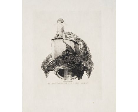 Bookplates.- Bayros (Franz von) Exlibris, first edition, 48 original bookplates tipped-in on separate card as issued, with li