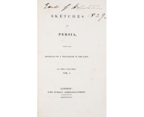 Middle East.- [Malcolm (Col. Sir John)] Sketches of Persia, 2 vol., first edition, faint spotting to first few ff., small los