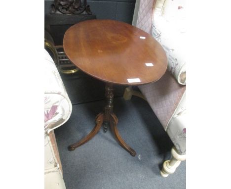 A Regency oval occasional tripod table, and a shaped top Edwardian occasional table (2)  