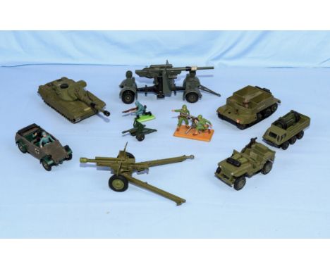 A Collection of Dinky and Britains diecast army vehicles