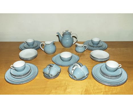 A Royal Doulton Aegian pattern part tea/coffee and dinner service