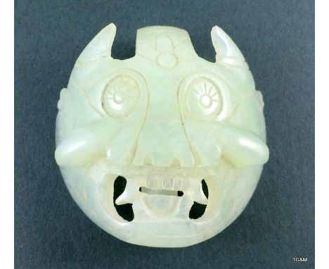 A Jade carved belt buckle