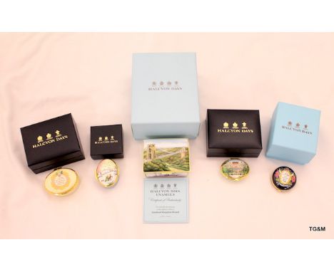 5 x Halcyon Days trinket boxes