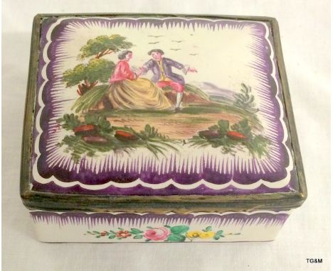 A French "Sceaux" Pottery Table Snuff Box circa 1800