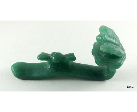 A Chinese Jade Ruyi sceptre