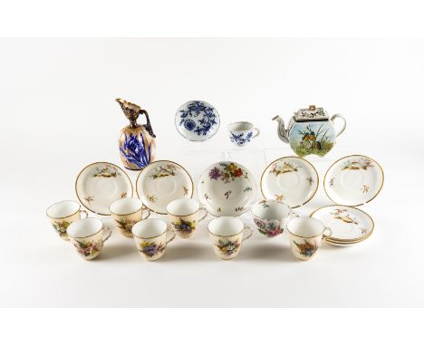A GROUP OF ENGLISH  AND CONTINENTAL  CERAMICS (21)19th and 20th century
Comprising; a Meissen blue and white `Onion' pattern 