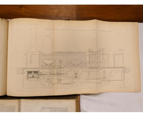 BOURNE JOHN.&nbsp;&nbsp;A Treatise on the Steam-Engine. Eng. plates &amp; text illus. Quarto. Rebound red cloth worn internal