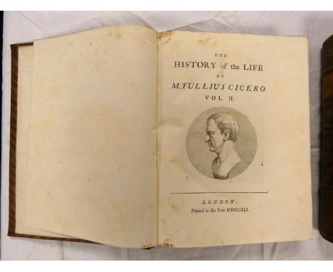 MIDDLETON CONYERS.&nbsp;&nbsp;The History of the Life of Marcus Tullius Cicero. 2 vols. Port. vignette to half titles &amp; e