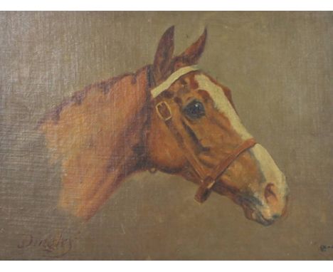 Henry Frederick Lucas Lucas (1848-1943): 'Dingley' an equestrian portrait, circa 1910, oil on canvas, titled lower left, 26 b