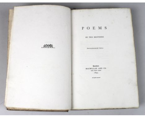 Tennyson, 'Poems by Two Brothers' London: Macmillan, April 1893, facsimile of the 1827 edition, number fifteen of three hundr