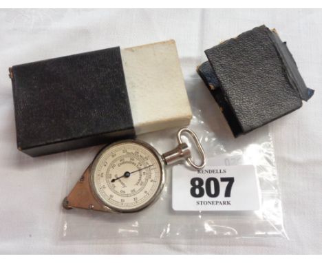 A small vintage device used for measuring distance on geographical maps within its original box - both a/f, device missing gl