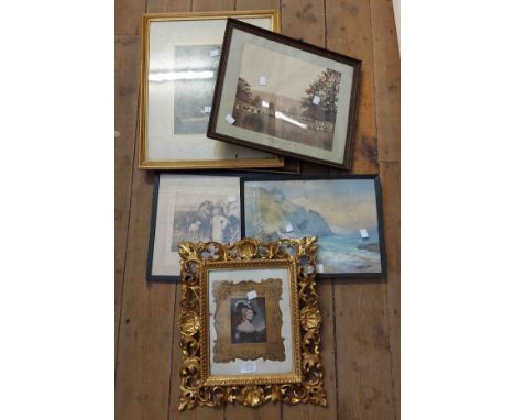 A selection of framed medium format prints and original works - various artists and subjects