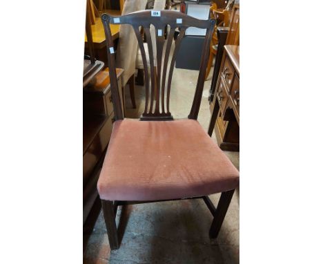 An antique mahogany framed Chippendale style standard chair