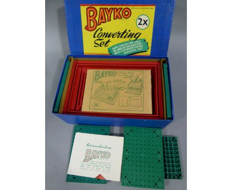 Bayko - Converting set, 2 X, original box, 26cm wide 