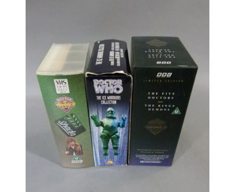 Doctor Who - Shada, VHS twin video with original script, limited edition - The Five Doctors, The Kings Demons including colle