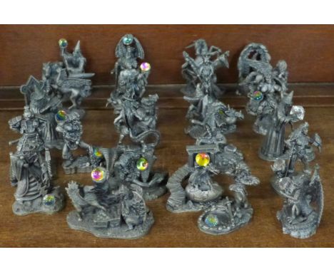 The Magic of The Crystal pewter figures (24) 