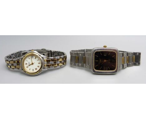 A lady's Longines Ferrari quartz wristwatch and a lady's Rotary wristwatch 