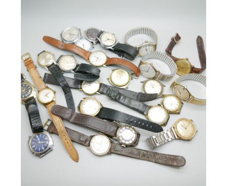 A collection of wristwatches including Timex and Sekonda 