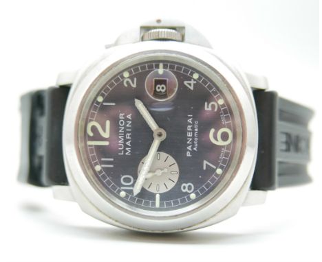 A Panerai Luminor Marina automatic wristwatch, OP 6553-BB 1057157-E1716/4000, with box and papers 