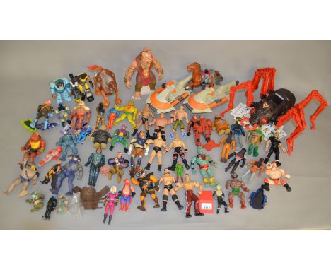 A good quantity of vintage action figures, including: LJN Thundercats; Mattel Masters of the Universe; Kenner Centurions; etc