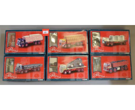 Six Corgi Passage of Time 1:50 scale diecast models: 24503; 26601; 26403; 29105; 09804; 23702. Boxed and VG. (6)