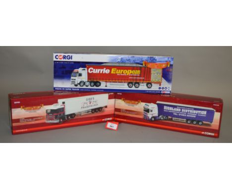 Corgi 1/50 Scale die-cast lorries, CC14802, CC13241 and CC14040. all VG/Mint boxed examples with certificates. (3)