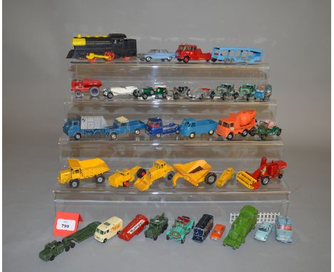 A small quantity of unboxed playworn diecast models by Dinky, Corgi, Matchbox and others  including a Morestone 0-6-0 Tank En