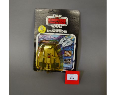 Kenner Star Wars The Empire Strikes Back Rebel Armored Snowspeeder diecast model. M, sealed in VG-E but yellowed bubble on VG