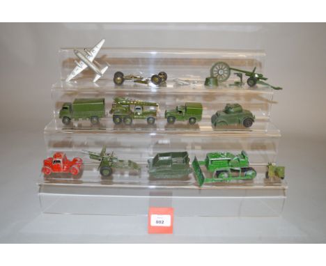 A small quantity of unboxed playworn vintage diecast models by Dinky, Crescent, Lone Star and others, some with damage and or