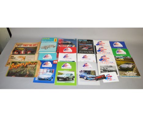 A selection of motoring related ephemera: 12 x Z Club Magazine, with one sticker; Haynes Datsun 240Z & 260Z 1970-1978 book; R