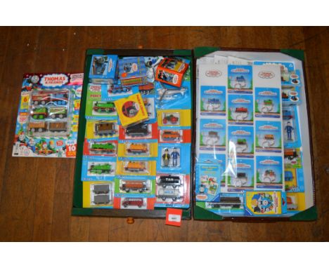 45 x ERTL Thomas the Tank Engine & Friends diecast models and keyring collection. All boxed/carded and E. Together with some 