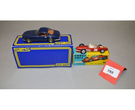 A boxed CL5 Ferrari 250 Bertone 3269 GT white metal model in 1:43 scale by SMTS, VG in G+/VG box together with a boxed Corgi 