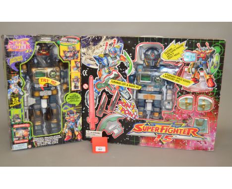 Two Super Fighter 15 robot toys. Both VG and boxed. (2)