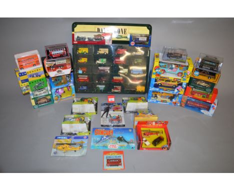 A good quantity of boxed and carded diecast models by various manufacturers including a number of Film and TV related items, 
