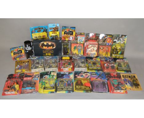 24 x Batman action figures and diecast models by Kenner, Mattel and ERTL. Together with three other Batman items. All boxed/c