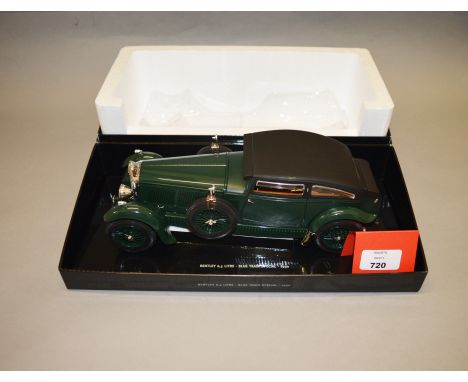 A boxed Minichamps diecast model car in 1:18 scale, #100 139520 Bentley 6.5 litre Gurney Nutting Saloon 'Blue Train Special' 