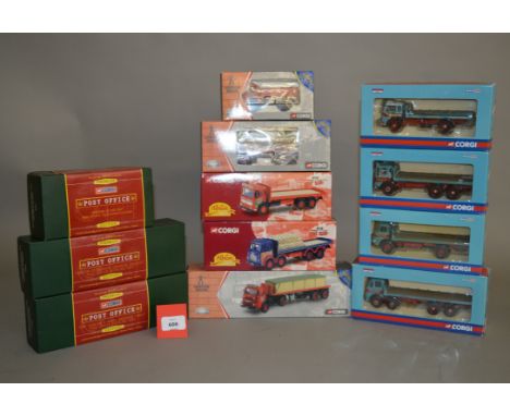 12 x Corgi diecast models, including: three Post Office Premium Edition; two Albion; London Brick; etc. VG, boxed. 