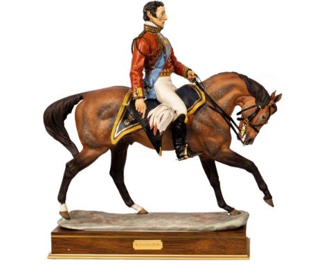 A Royal Worcester equestrian figure of the Duke of Wellington, modelled by Bernard Winskill, certificate number 33/750, 42cm 