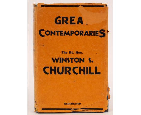 Churchill, Sir Winston Spencer. Great Contemporaries, First Edition, 1937. 8vo., orig. blue cloth, d.w. (some wear to d.w.). 