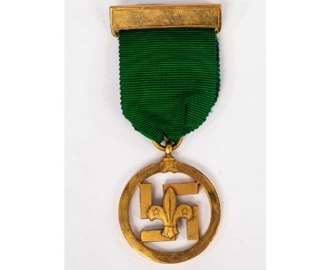 Boy Scout Association, Medal of Merit, 3rd Issue (1922-34) by Collins, London, gilt metal, reverse engraved 'J.M. Denny. 14-1