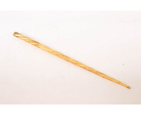 A Narwhal tusk, 78cm long/Note: A CITES certificate has been obtained for the sale of this item, No. 602021/01 CONDITION REPO